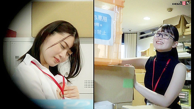 SOD女子社員 7名 業務時間内声ガマン大胆オナニー報告2仕事中＆オナニー中のギャップ 2画面見比べておシコり下さい