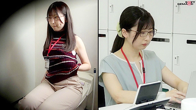 SOD女子社員 7名 業務時間内声ガマン大胆オナニー報告2仕事中＆オナニー中のギャップ 2画面見比べておシコり下さい
