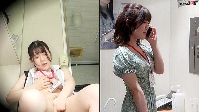 SOD女子社員 7名 業務時間内声ガマン大胆オナニー報告2仕事中＆オナニー中のギャップ 2画面見比べておシコり下さい