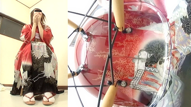 和服が濡れゆくお漏らし