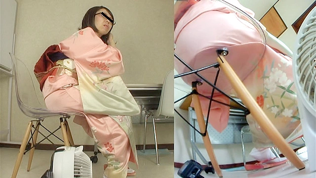 和服が濡れゆくお漏らし