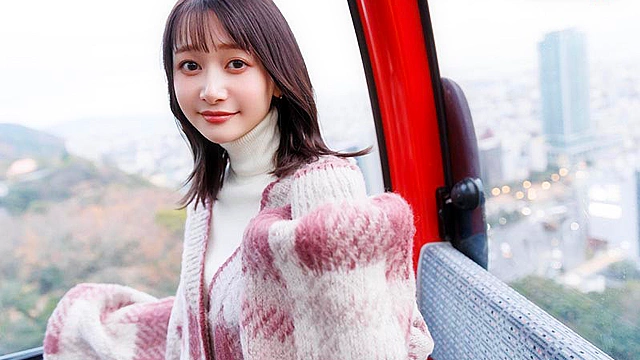 【彼氏に内緒で初撮り】色白美顔NO.1女子大生を寝取って顔射、最後は中出し しずか 21歳