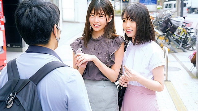 【童貞君を探し出して筆おろしセックス出来たら100万円！？】親友の素人娘2人が童貞求めてはじめての逆ナンパ！！SNS、マッチングアプリもフル活用！！見つけ出した童貞ち●ぽを奪い合うハーレム筆おろし！生中しすぎてキンタマ枯渇！！