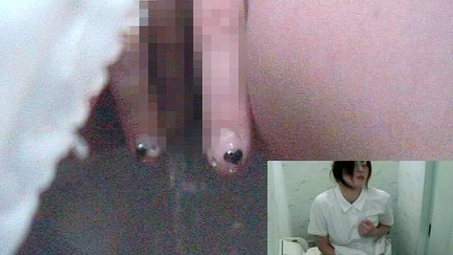 都内大学病棟で入院患者が仕掛けた熟女看護婦の変態トイレオナニー○撮1