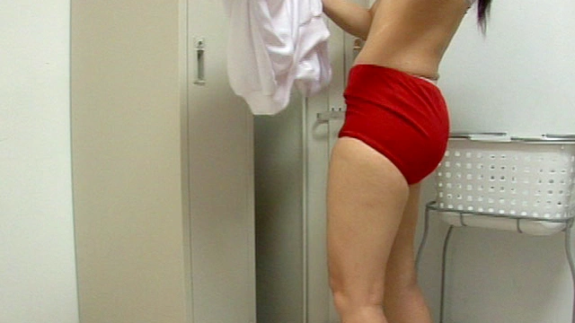 女子水泳部更衣室 スク水着替え○撮1