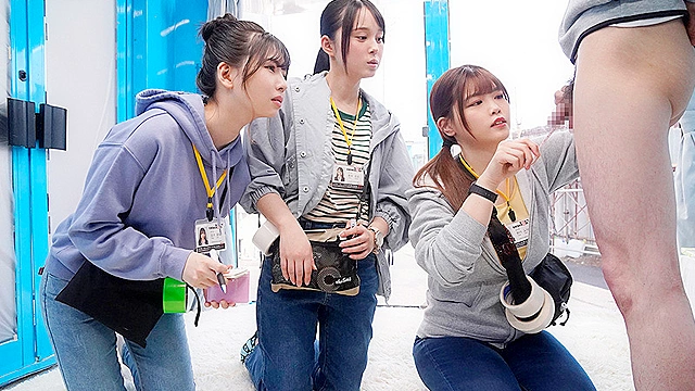 SOD女子社員 まだ撮影現場に行ったことない制作部新卒ちゃん3人のマジックミラー号逆ナンパ研修！ 男性器サイズ調査の為、恥ずかしながらち●ぽ測定！勃起が収まらなくて困っている男性を放っておけず、 あの手この手で全員発射させちゃいました 合計8発射！