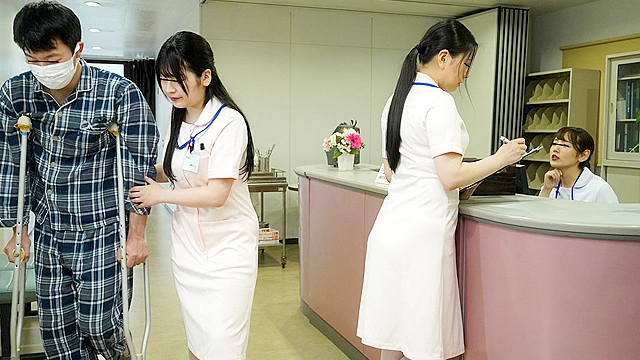 入院中にオナニーしようとしたらナースが邪魔しに来る！？金玉パンパン、我慢させられ、食べ頃になった俺のチ○ポ。デカ尻で誘惑して、パクッと食べて大量ザーメン発射に歓喜のエロナース！！