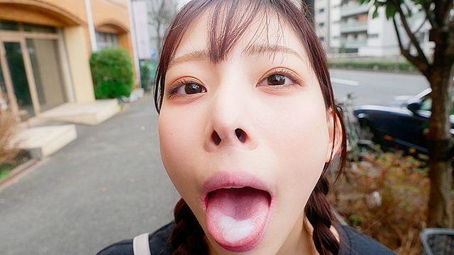 ペロちゅうカップル 同棲して1ケ月のワンルームのお家 新宿区 みおん 21ちゃい ～笑顔で嫌いな精子を飲む彼女～