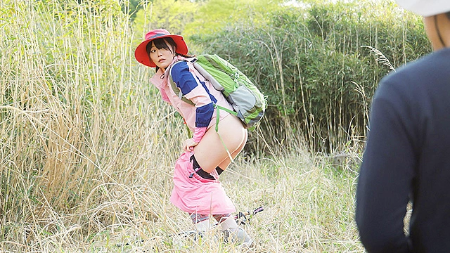 山ガール 野ションしてたら 見られてた！！