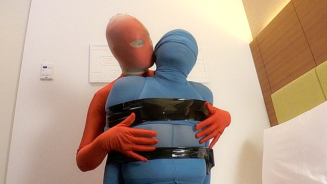ZENTAI GIRL ENCASEMENT HAND JOB
