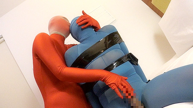 ZENTAI GIRL ENCASEMENT HAND JOB