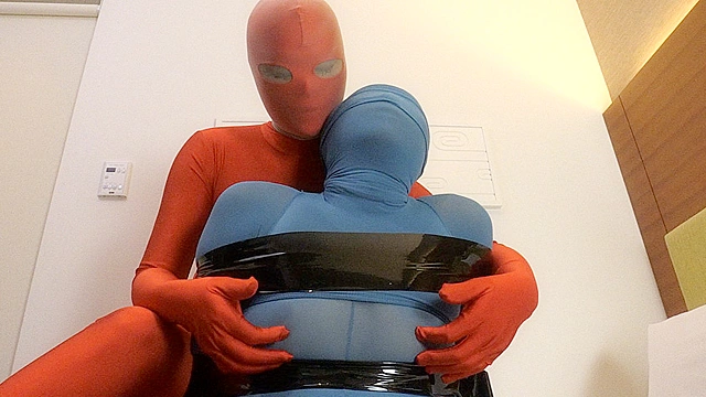 ZENTAI GIRL ENCASEMENT HAND JOB