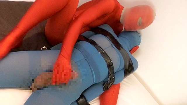 ZENTAI GIRL ENCASEMENT HAND JOB