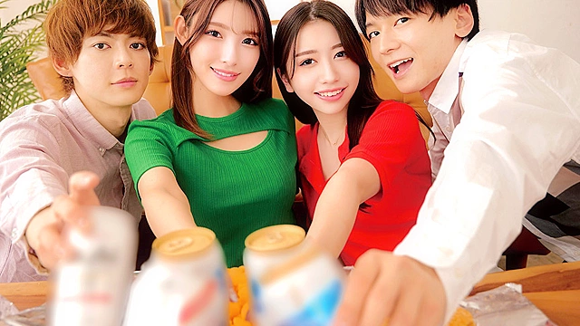 大乱交合コン開催！都合のイイ絶倫ビッチ美女vsイケメン！本能のまま、家中で精子とマン汁果てるまで生パコしまくり！即効型の抱けるOL2人組！5