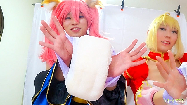 ネロ＆玉藻のシコシコ合戦同時射精！～おむつあやとりを添えて～