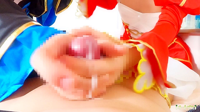 ネロ＆玉藻のシコシコ合戦同時射精！～おむつあやとりを添えて～