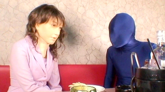 リアルフェイス全身タイツの女
