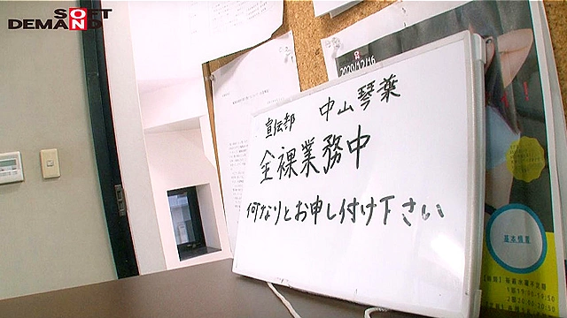 SOD入社2年目中山琴葉 全裸業務で顔を真っ赤にしながらも羞恥心を克服！全裸業務中にまさかの即ハメ中出し！？総発射数5発射！