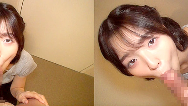 個撮）素朴で可愛いムッツリスケベ【デカベロ＆ひょっとこフェラ顔】全て吸い尽くす！ねっとりバキュームフェラ【口内発射→ごっくん】