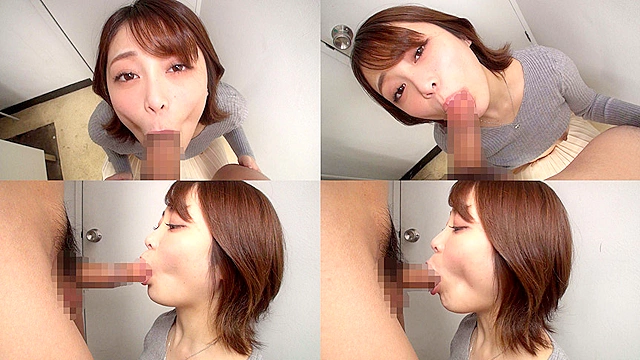 個撮）【Fカップ美乳】高級セレブ妻【スケベな視線＆ひょっとこフェラ顔】バキューム絶妙ピストンフェラ【大量口内発射】
