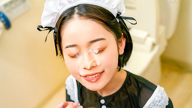 即尺フェラご奉仕メイド どこでもすぐ即尺して、ずっとフェラチオしてくれる僕だけの可愛すぎるメイドのMINAMO