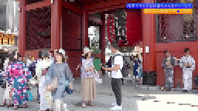 浅草でキレイなお婆ちゃんをナンパして連れ込み旅館で中●しSEX