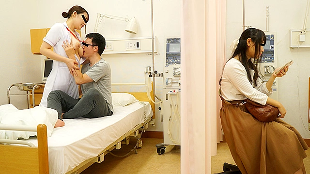 入院したら看護師がみんな巨乳でノーブラ！？透け乳首をこっそりおかずにしていたら見つかってまさかの夢の展開に！？