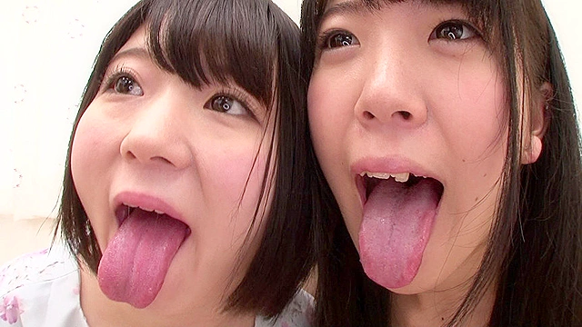 自己紹介＆相互舌観察濃密絡み合い唾液レズ接吻篠崎みお 牧野れいな
